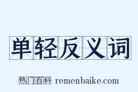 单轻反义词是什么意思的图片